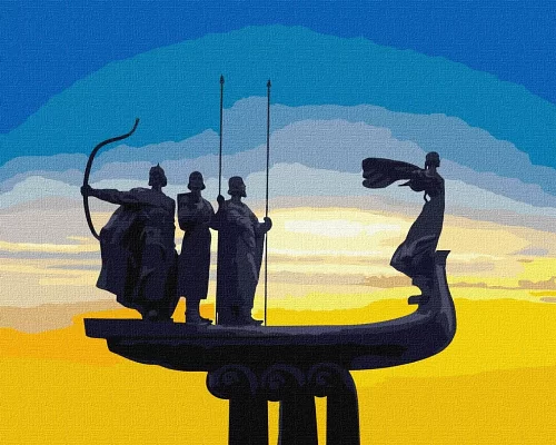 Картина по номерам  Патриотическая Основатели Киева 40x50см в термопакете ТМ Идейка Украина (KHO4863)