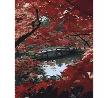 Картина за номерами Червоний колір листя в тепловому пакеті 40x50см (SY6439)