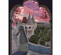 Картина за номерами Між частинами замку кольорове полотно в тепловому пакеті 40x50 см (SY6508)