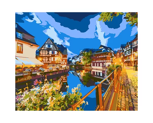 Набор картина по номерам Вечерний Страсбург 40*50 см. SANTI (954182)