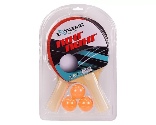 Набір для настільного тенісу номер42шт EVA+гума ручка набор 3 кульки 40мм в чохлі Dreamtoys (TT2114)