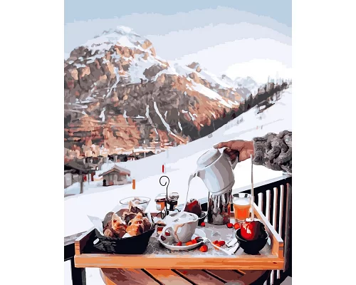 Картина за номерами Сніданок у горах Швейцарії 40х50 (GX26239)