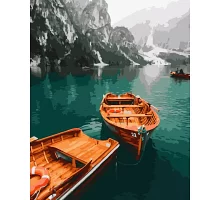 Картина по номерам Лодки на высокогорном озере 40х50 Brushme (GX41146)