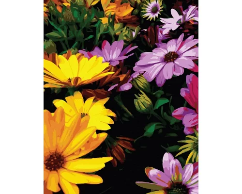 Картина за номерами Яскраві хризантеми 40х50 Brushme (GX36662)