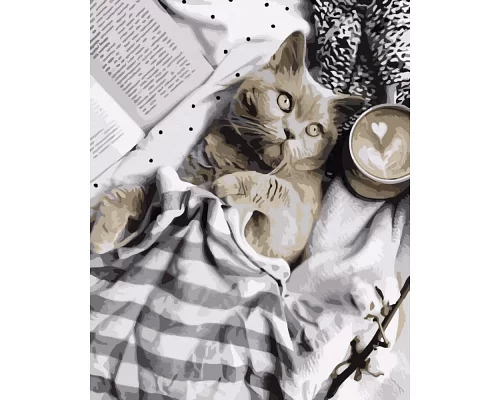 Картина за номерами Улюблений котик 40х50 Brushme (GX36657)