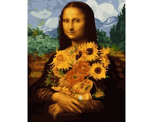 Картина по номерам Мона Лиза в подсолнухах 40х50 Brushme (GX41157)