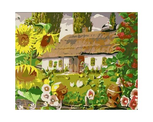 Картина по номерам Украинский домик  40*50 см.  SANTI (954263)