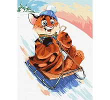 Картина по номерам Развлечения тигра 30х40 Идейка (KHO4244)
