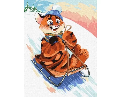 Картина за номерами Розваги тигра 30х40 Ідейка (KHO4244)