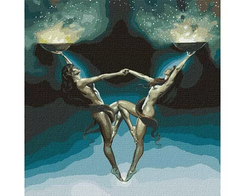 Картина за номерами Магія двох з металевими фарбами 50х50 Ідейка (KHO9544)