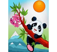 Роспись по холсту - Озорная панда