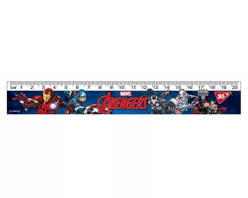 Лінійка YES 20 см Marvel (370562)