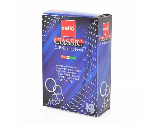 Ручка кулькова CELLO Classic 0 7 мм синя набір 50 шт (411752)