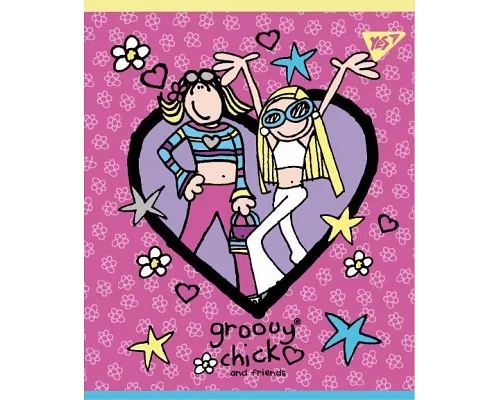 Тетрадь школьная А5 12 Кл. YES Groovy Chick набор 10 шт (764205)