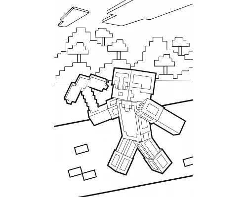 Раскраска А4 YES Minecraft 12 стор. (742879)