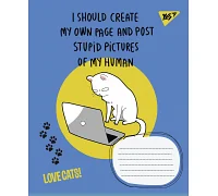 Зошит шкільний А5/12 кос. 1В Love cats Зошит шкільний учнів. набір 25 шт (765774)
