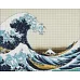 Алмазная мозаика на подрамнике Большая волна в Канагаве ©Кацусика Хокусай 40х50 (AMO7223)