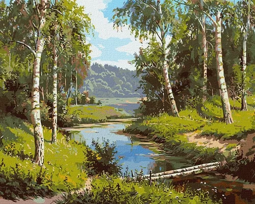 Картина за номерами Місток через річку 40х50 (KHO2849)