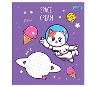 Зошит шкільний А5/12 клітинка 1В Space friends набір 25 шт. (765749)