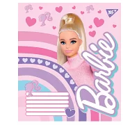 Тетрадь школьная А5/12 клітинка YES Barbie (766189)