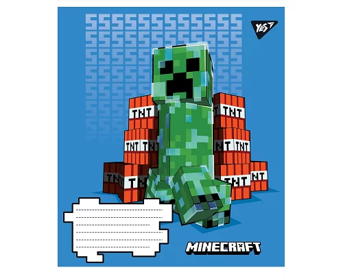 Зошит шкільний А5/12 лінійка YES Minecraft набір 25 шт. (766205)