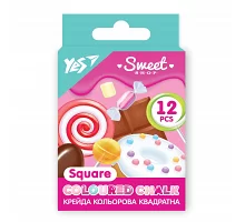 Крейда YES Sweet Cream кольорова 10х10 квадратна 12 шт (400468)
