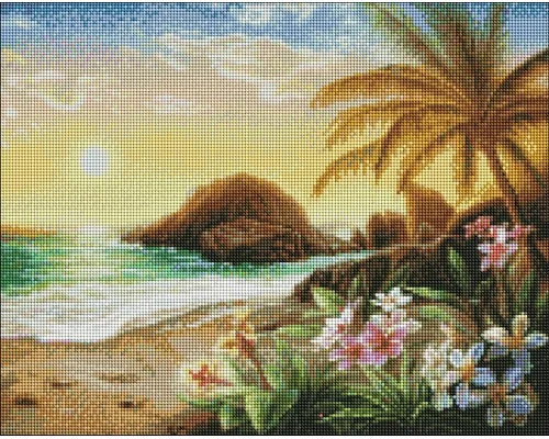 Алмазная мозаика Вечер в раю ©annasteshka 40х50 Идейка (AMO7287)