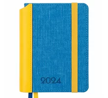 Ежедневник А6 Leo Planner датированный 2024 Patriot жолто-синий 352 ст (252455)