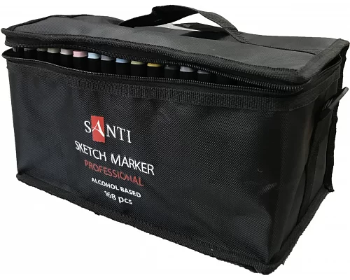 Набор скетч-маркеров 160 шт SANTI Professional в сумке на спиртовой основе (390626)