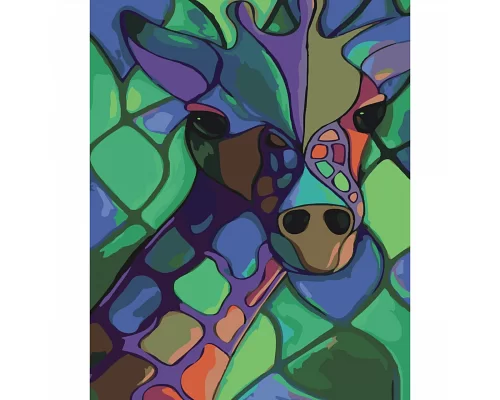 Картина за номерами Різнокольоровий жираф розміром 40х50 см Strateg (SY6525)