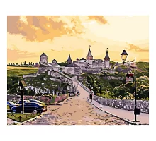 Картина за номерами Кам'янець-Подільський замок при заході сонця розміром 40х50 см Strateg