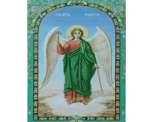 Алмазна мозаїка Ікона Ангел Охоронець розміром 40х50 см Strateg (D0004)