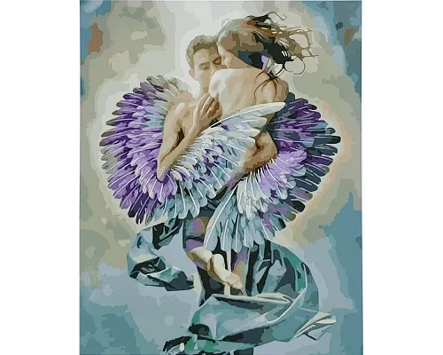 Картина за номерами Ангельське кохання з лаком та рівнем розміром 40х50 см Strateg (SY6769)