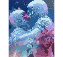 Картина за номерами Космічна любов з лаком та рівнем розміром 40х50 см Strateg (SY6776)