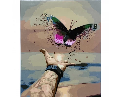 Картина за номерами Вільний метелик з лаком та рівнем розміром 40х50 см Strateg (SY6889)
