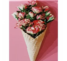 Картина за номерами Троянди в рожку розміром 40х50 см Strateg (SY6895)