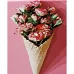 Картина за номерами Троянди в рожку з лаком та рівнем розміром 40х50 см Strateg (SY6895)