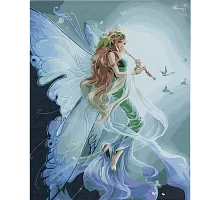 Картина за номерами Чарівна фея з лаком та рівнем розміром 40х50 см Strateg (SY6887)