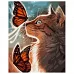 Картина за номерами  Кіт з метеликами розміром 40х50 см Strateg (VA-1025)