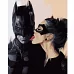 Картина за номерами  Бетмен з жінкою-кішкою розміром 40х50 см Strateg (VA-1141)