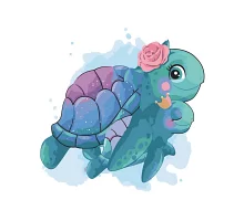 Картина за номерами  Принцеси черепахи розміром 30х40 см Strateg (SS-6407)