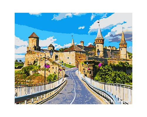 Картина за номерами  Кам'янець-Подільський замок розміром 40х50 см Strateg (SY6560)