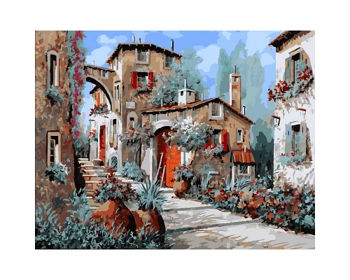 Картина за номерами  Італійська вуличка розміром 40х50 см Strateg (SY6614)