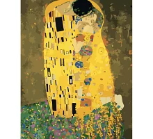 Картина за номерами  Густав Клімт Поцілунок розміром 30х40 см Strateg (SS-6519)