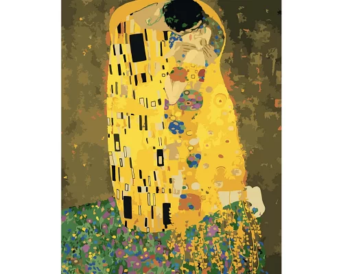 Картина за номерами  Густав Клімт Поцілунок розміром 30х40 см Strateg (SS-6519)
