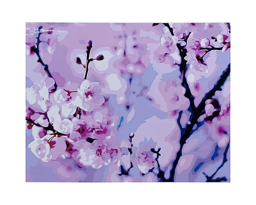 Картина за номерами  Квіти сакури розміром 40х50 см Strateg (GS055)
