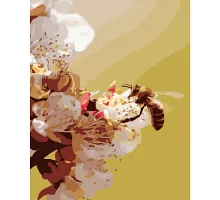 Картина за номерами  Бджола на квіточці розміром 40х50 см Strateg (GS212)