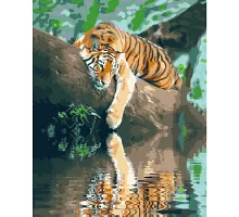 Картина за номерами  Відпочинок тигра розміром 40х50 см Strateg (GS215)