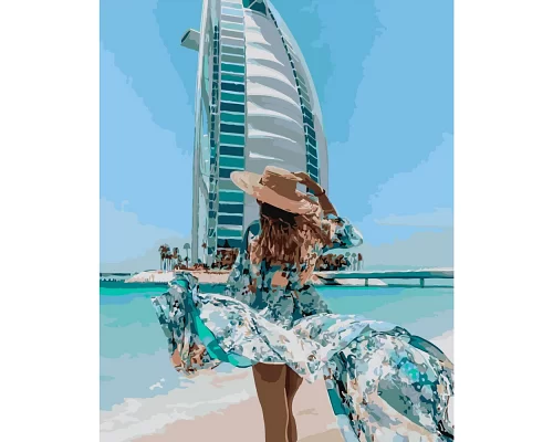 Картина за номерами  Відпустка в Дубаї розміром 40х50 см Strateg (GS217)