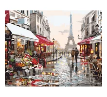 Картина за номерами  Париж після дощу розміром 40х50 см Strateg (GS160)
